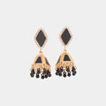 black and gold jhumka earrings – Black and Gold Jhumka Earrings | Lemis Pakistan