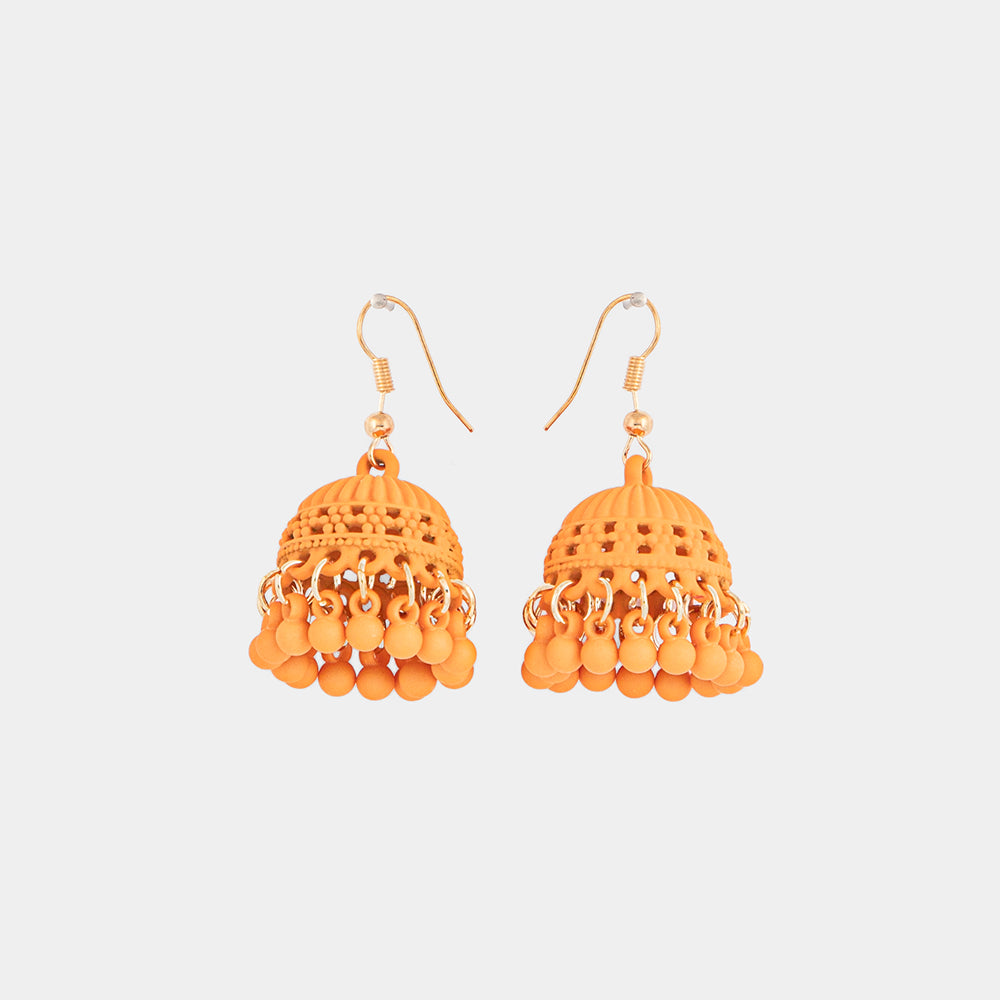 orange jhumka earrings – Orange Jhumka Earrings | Lemis Pakistan