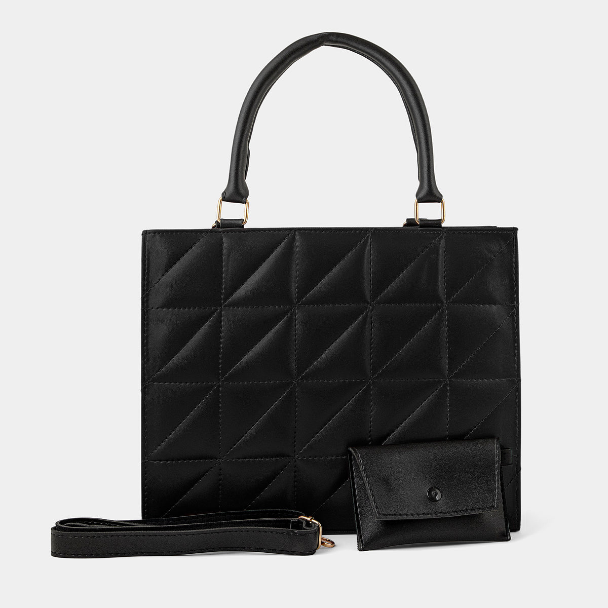 Black Tote Bag Set – LHB-000306 | Lemis