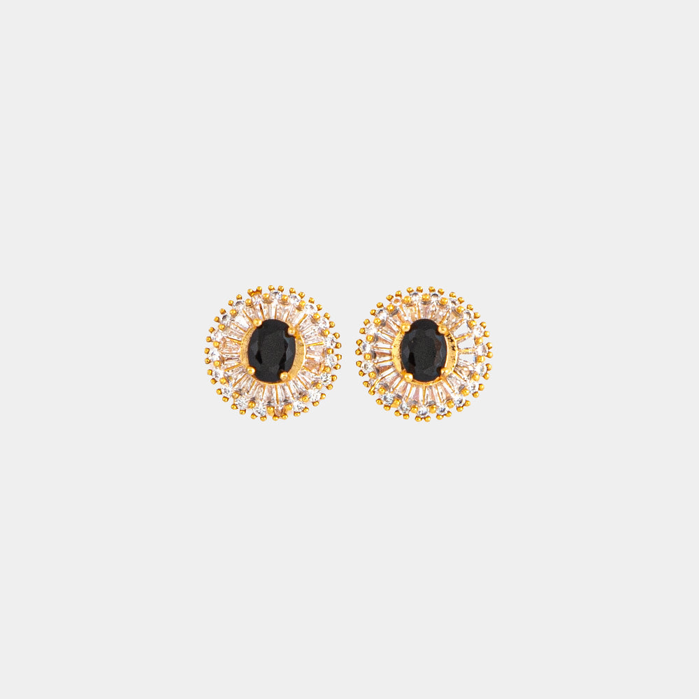 black and gold stud earrings – Black and Gold Stud Earrings | Lemis Pakistan