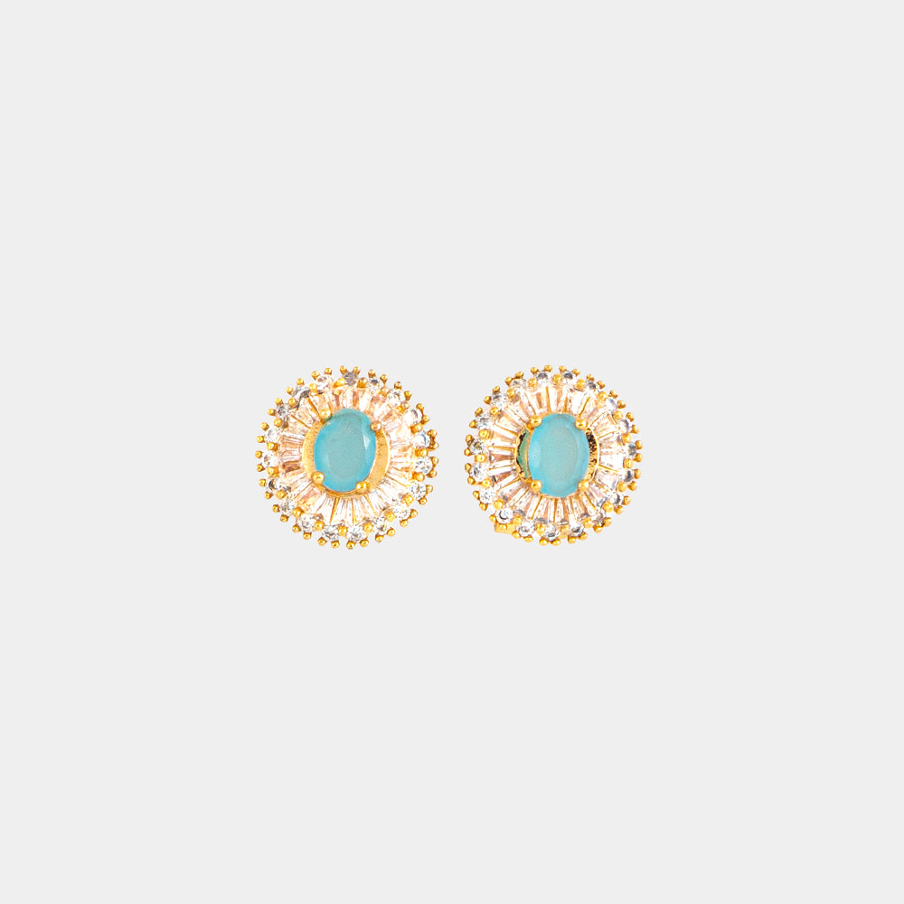 blue and gold stud earrings – Blue and Gold Stud Earrings | Lemis Pakistan