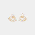 iridescent crystal fan earrings – Iridescent Crystal Fan Earrings | Lemis Pakistan