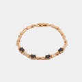 gold tone bamboo bracelet with black crystals – Gold-Tone Bamboo Bracelet with Black Crystals | Lemis Pakistan