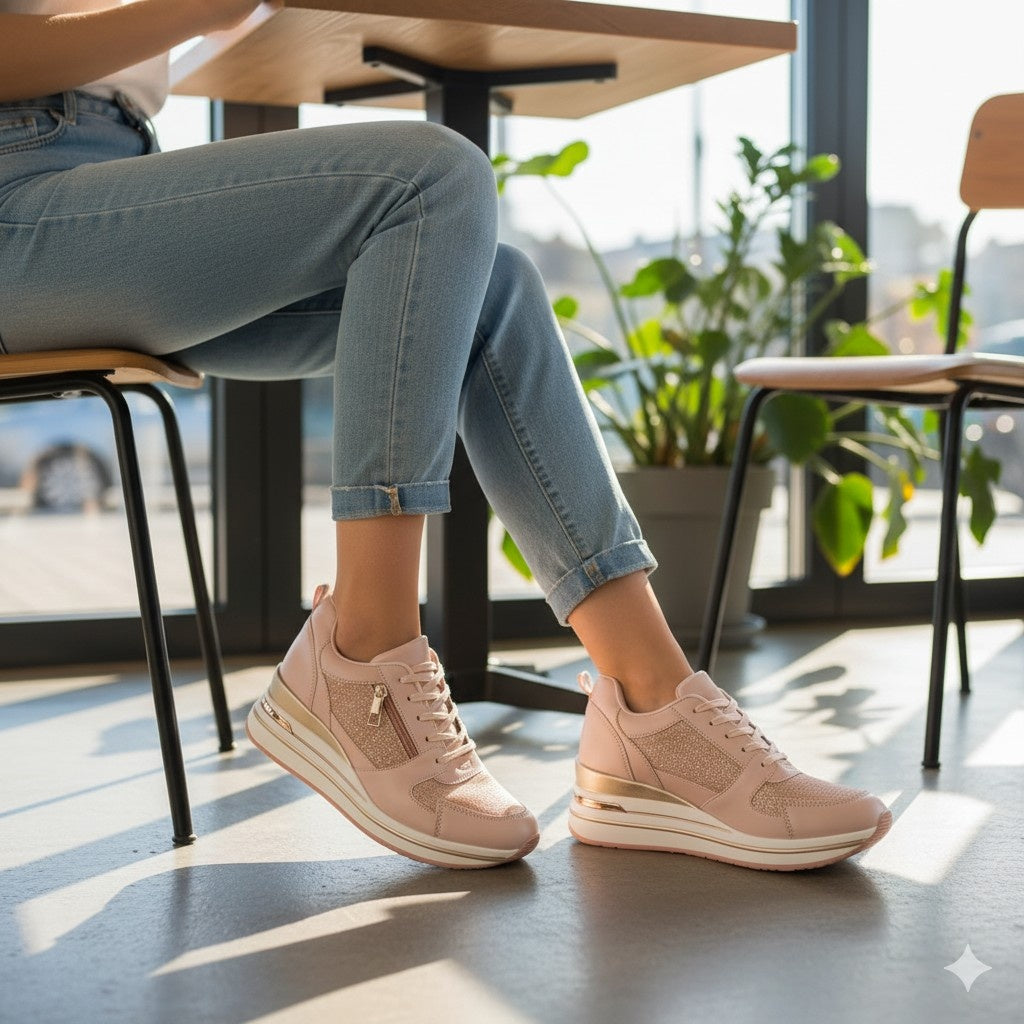 pink chunky sneakers glitter – LSN-006082 | Lemis Pakistan