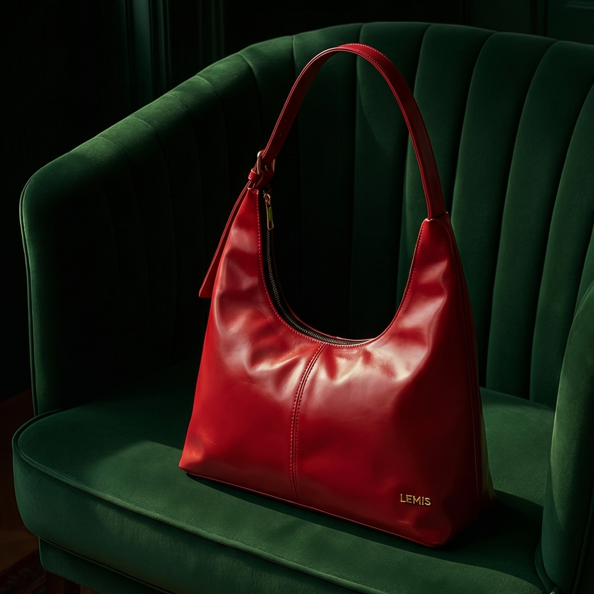 Red Hobo Bag – LHB-000225 | Lemis
